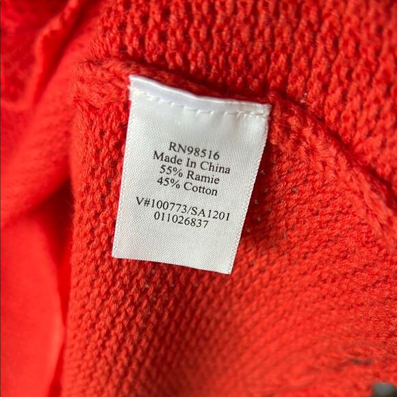 NWT Coldwater Creek Coral Crochet Craze Knit Short Sleeve Cardigan Sweater - 1X - Picture 4 of 10